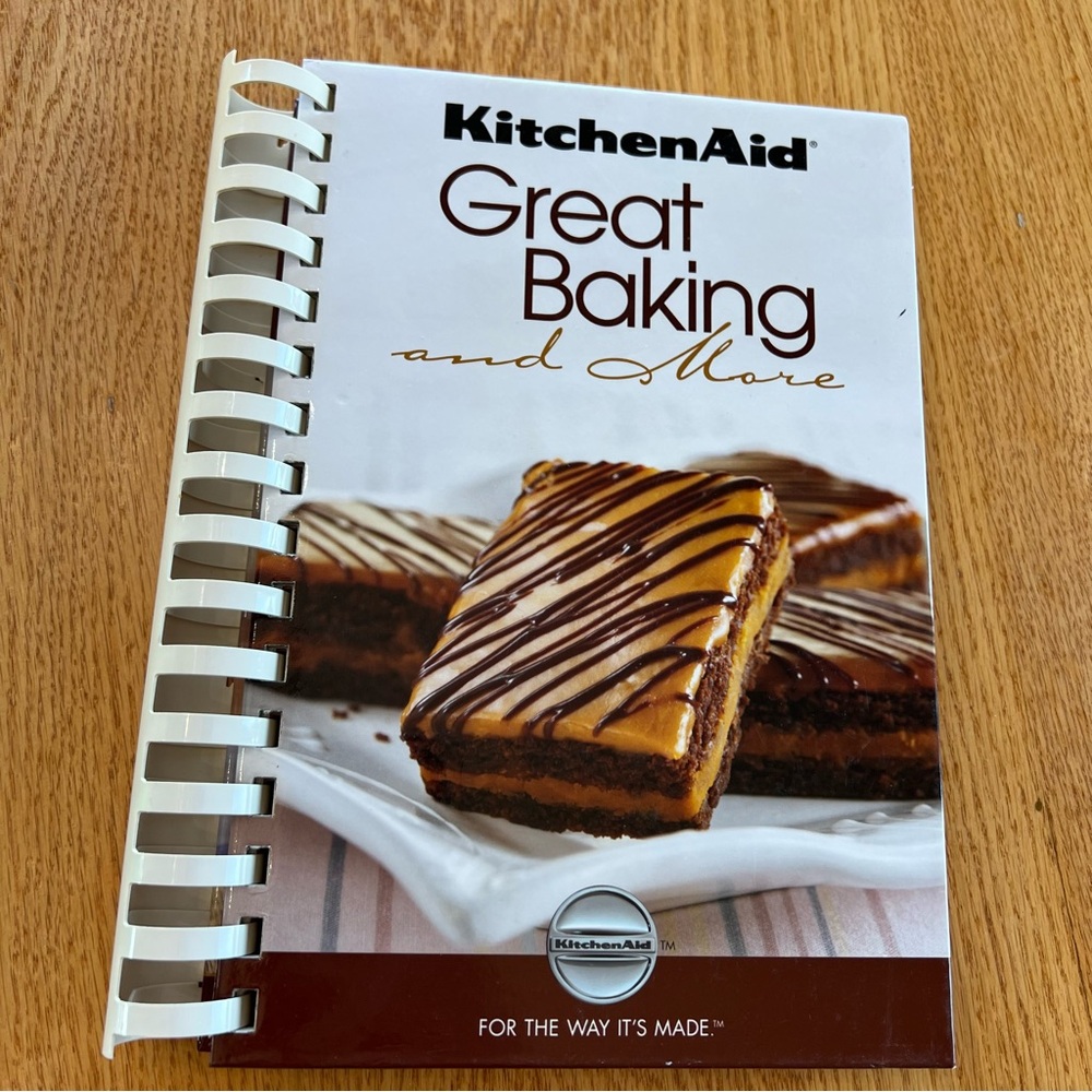 “KitchenAid Great Baking and More" cookbook.